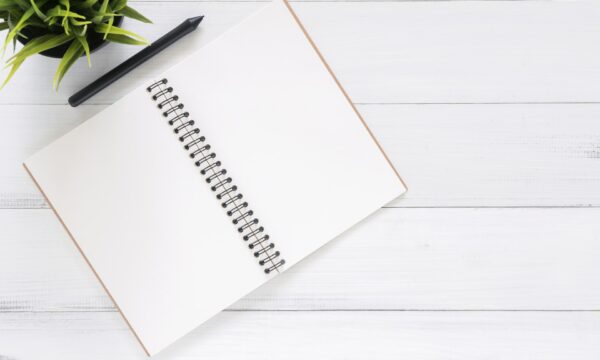 White Blank Notebook