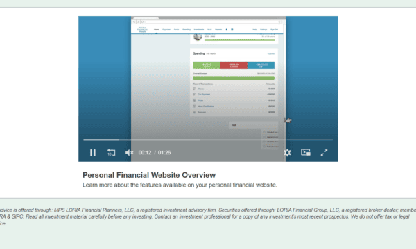 Personal Financial Website Overview